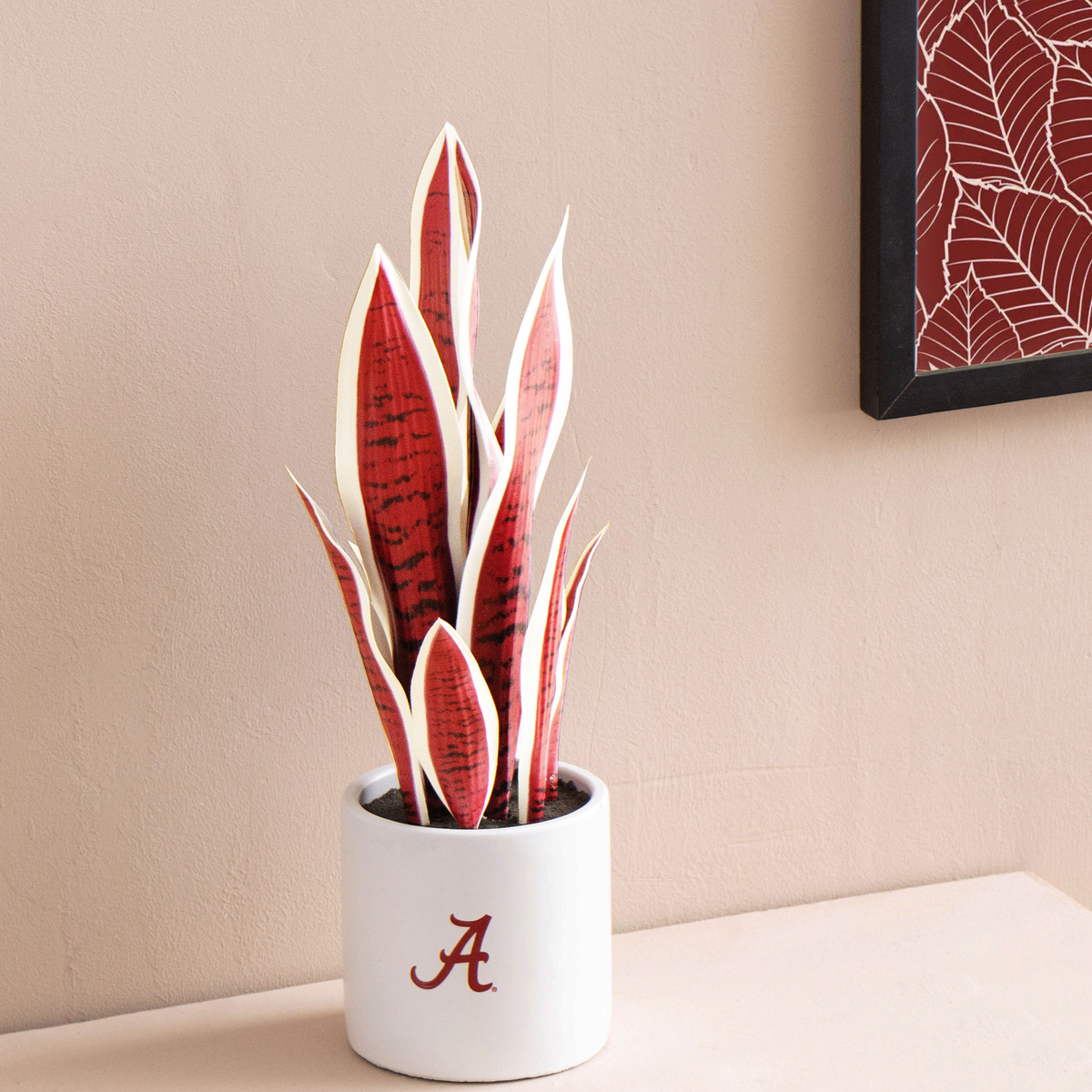 2 Pack - Alabama Crimson Tide Faux Snake Plant