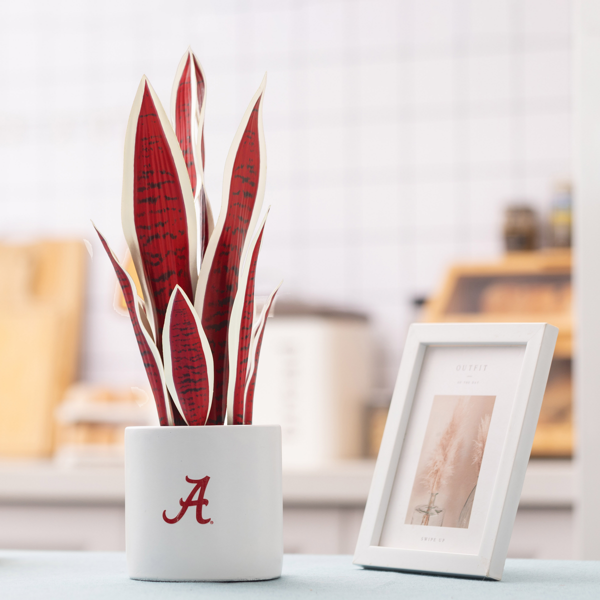 2 Pack - Alabama Crimson Tide Faux Snake Plant