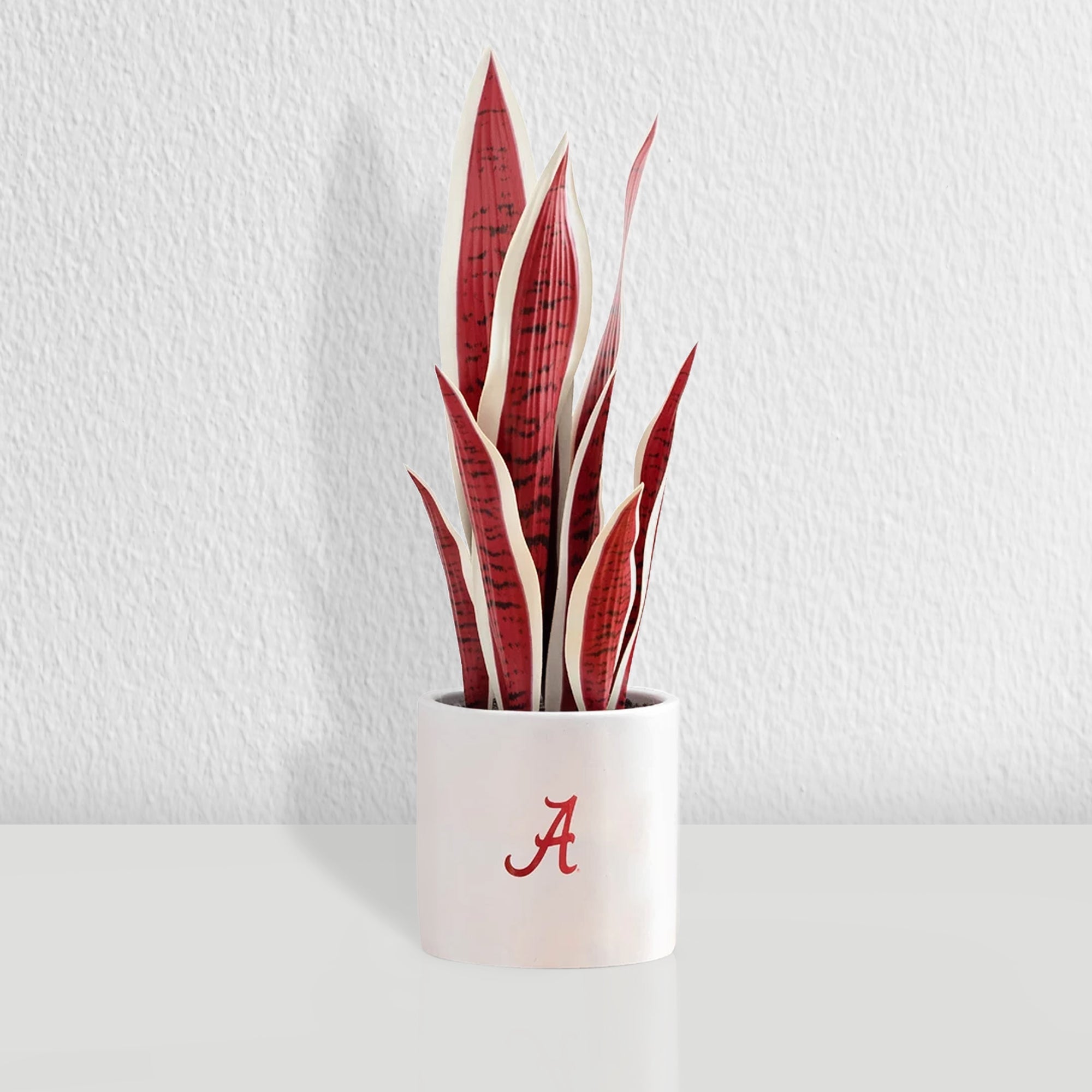 snake plant with red edges Alabama Artificial Snake Plant- Best Gift for the Crimson Tide Fan