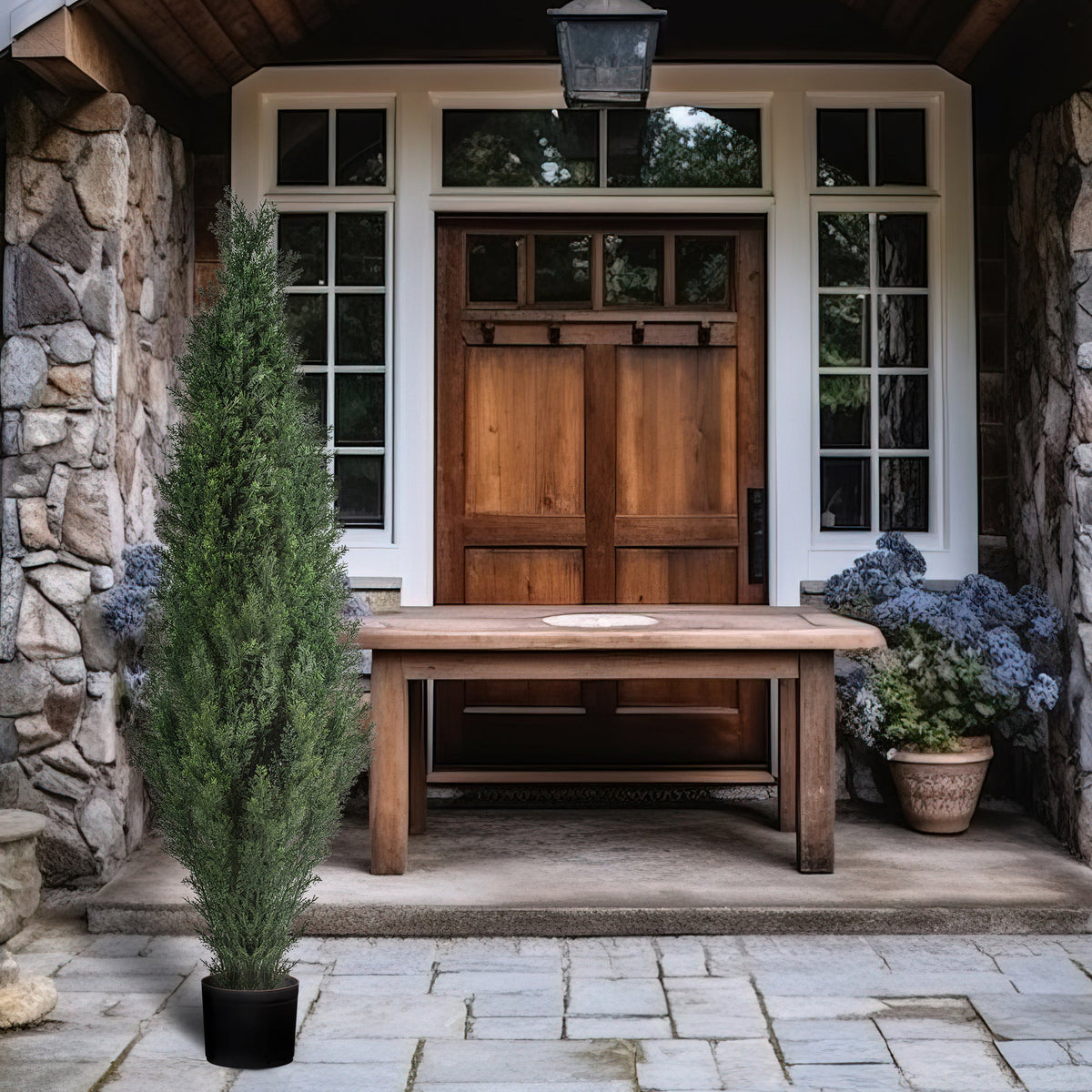 (2 Pack) 5 Ft Cedar Boxwood Topiary