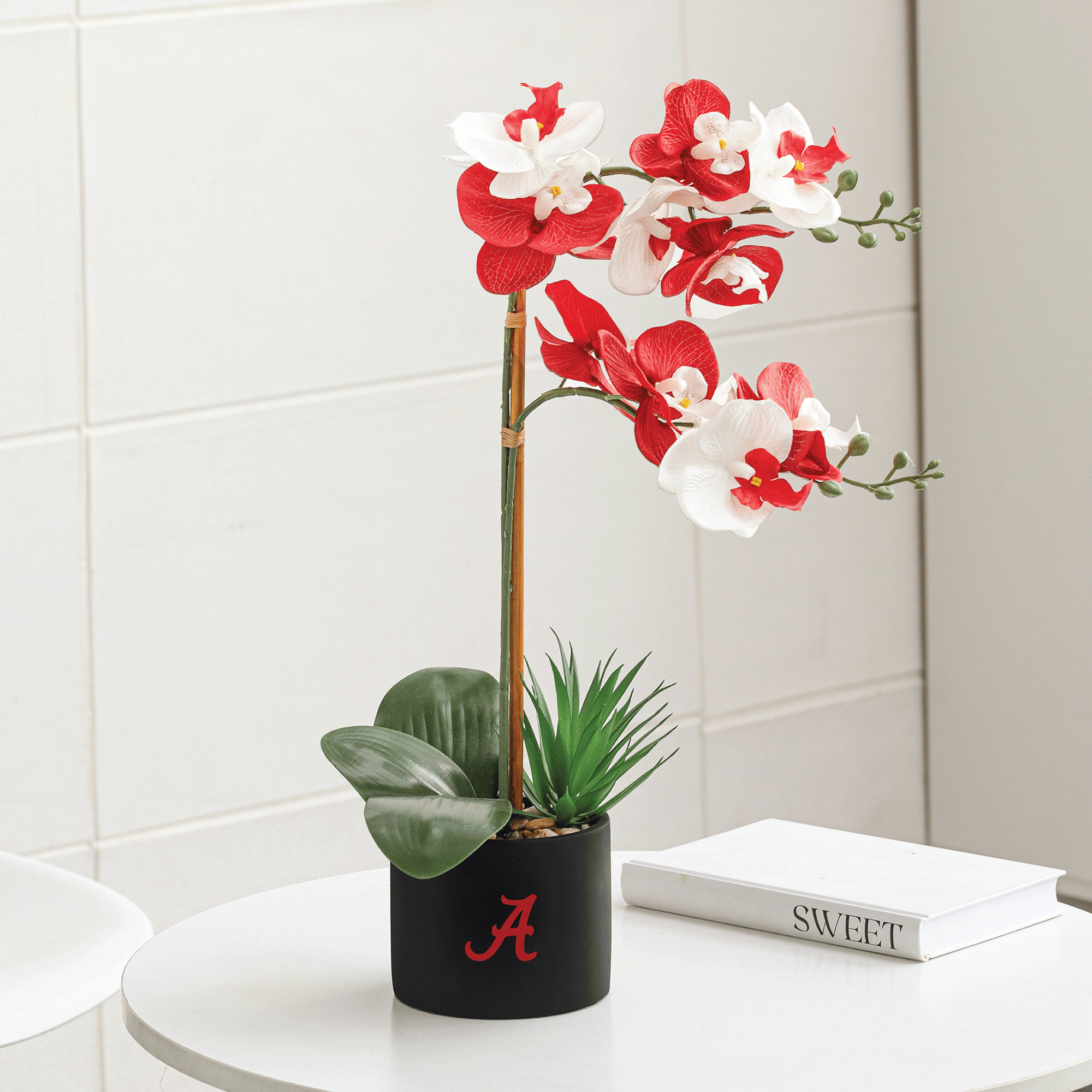 Alabama Crimson Tide Faux Orchid Plant