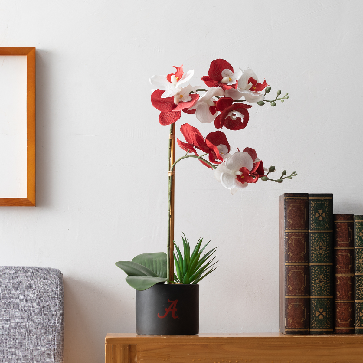 Alabama Crimson Tide Faux Orchid Plant