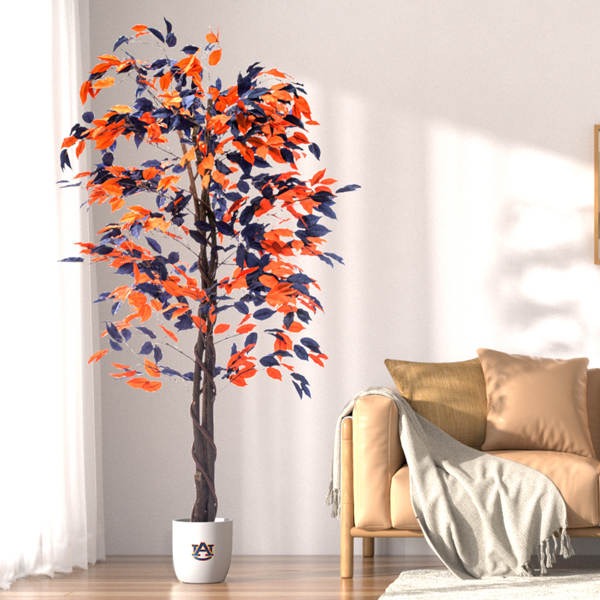 Auburn War Eagle Faux Ficus Tree 6 Feet