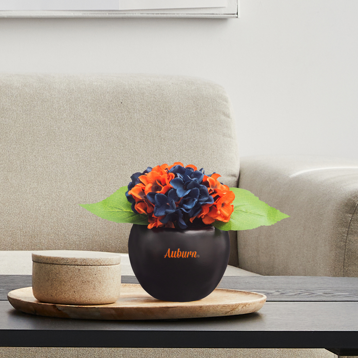 Auburn War Eagle Faux Hydrangea