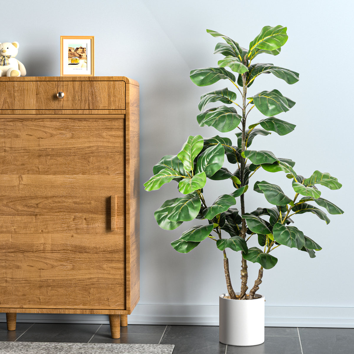 Faux Fiddle Leaf 4 Feet with Pot