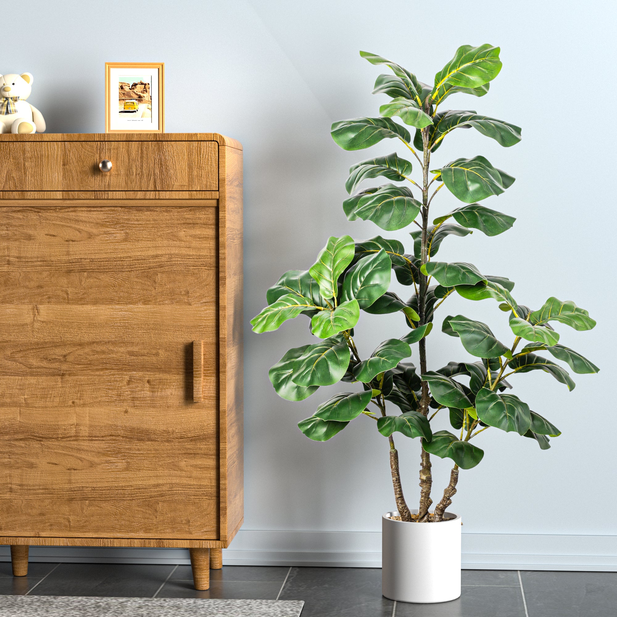 pottery barn faux fiddle leaf fig Faux Fiddle Leaf 4 feet with pot