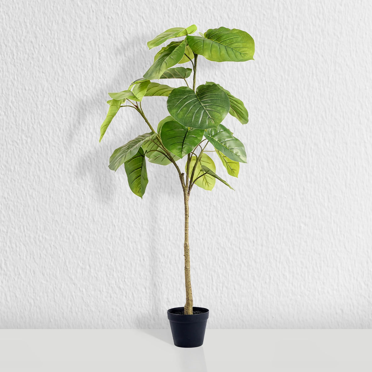 Artificial Ficus Tree in Black Planter - 4 Feet