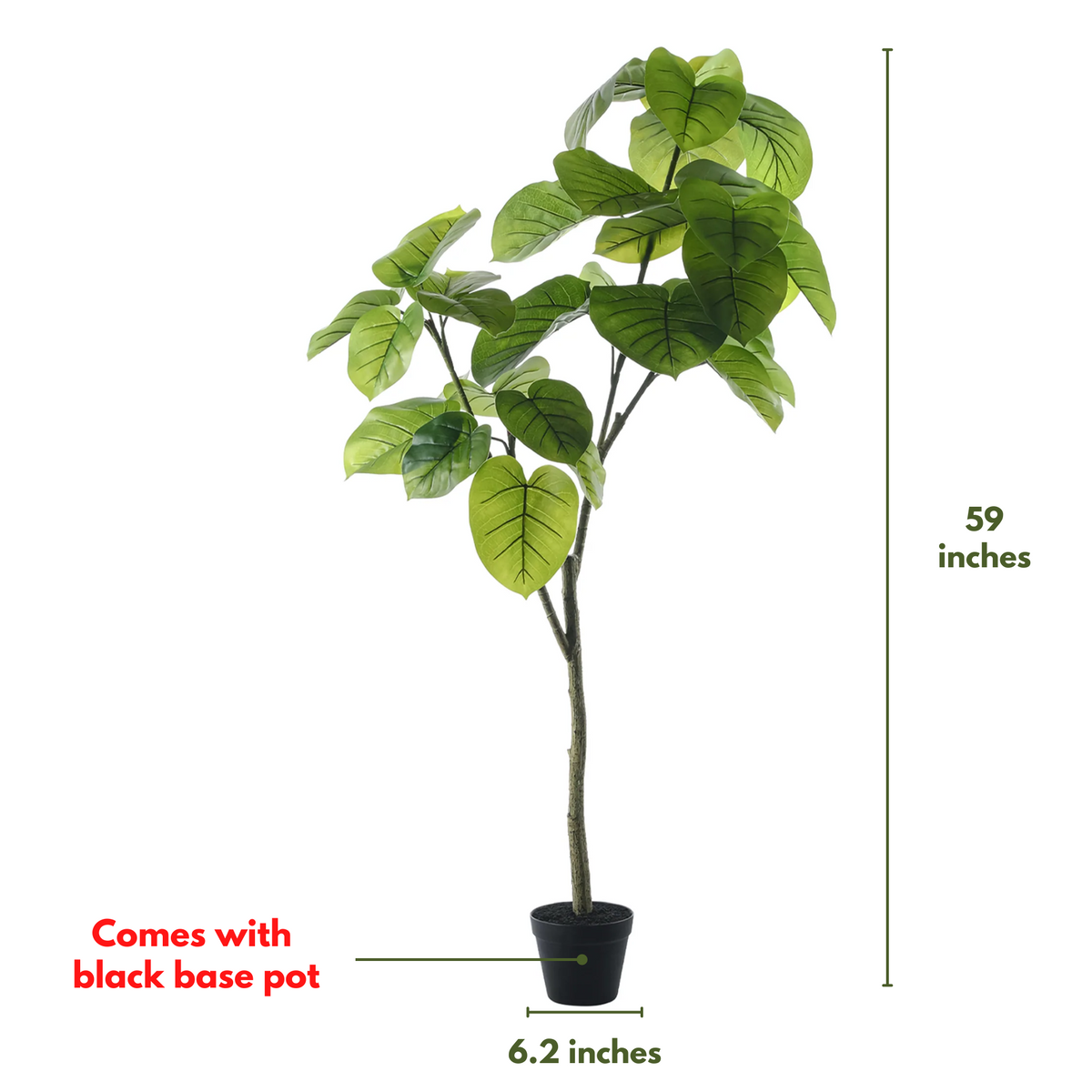 Faux Ficus Rumphii Tree 5 Feet