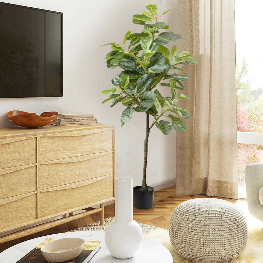 fake fiddle leaf fig Faux Fiddle Leaf Fig Tree 5 feet