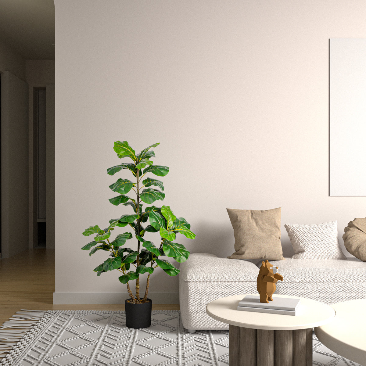 Faux Fiddle Leaf 4 Feet with Pot