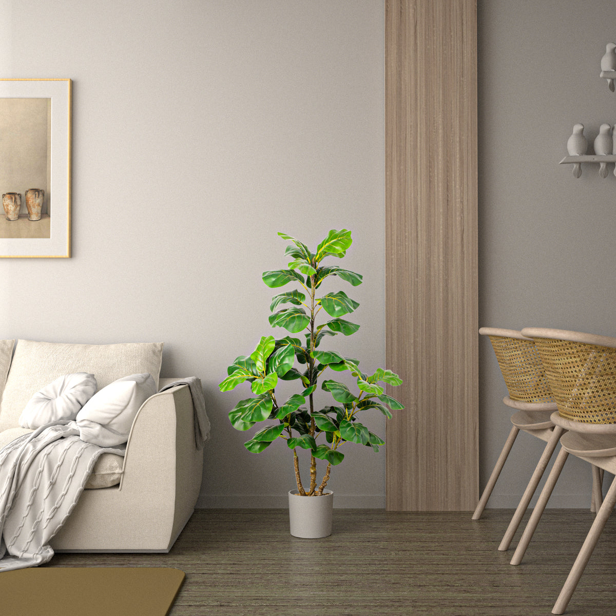 Faux Fiddle Leaf 4 Feet with Pot