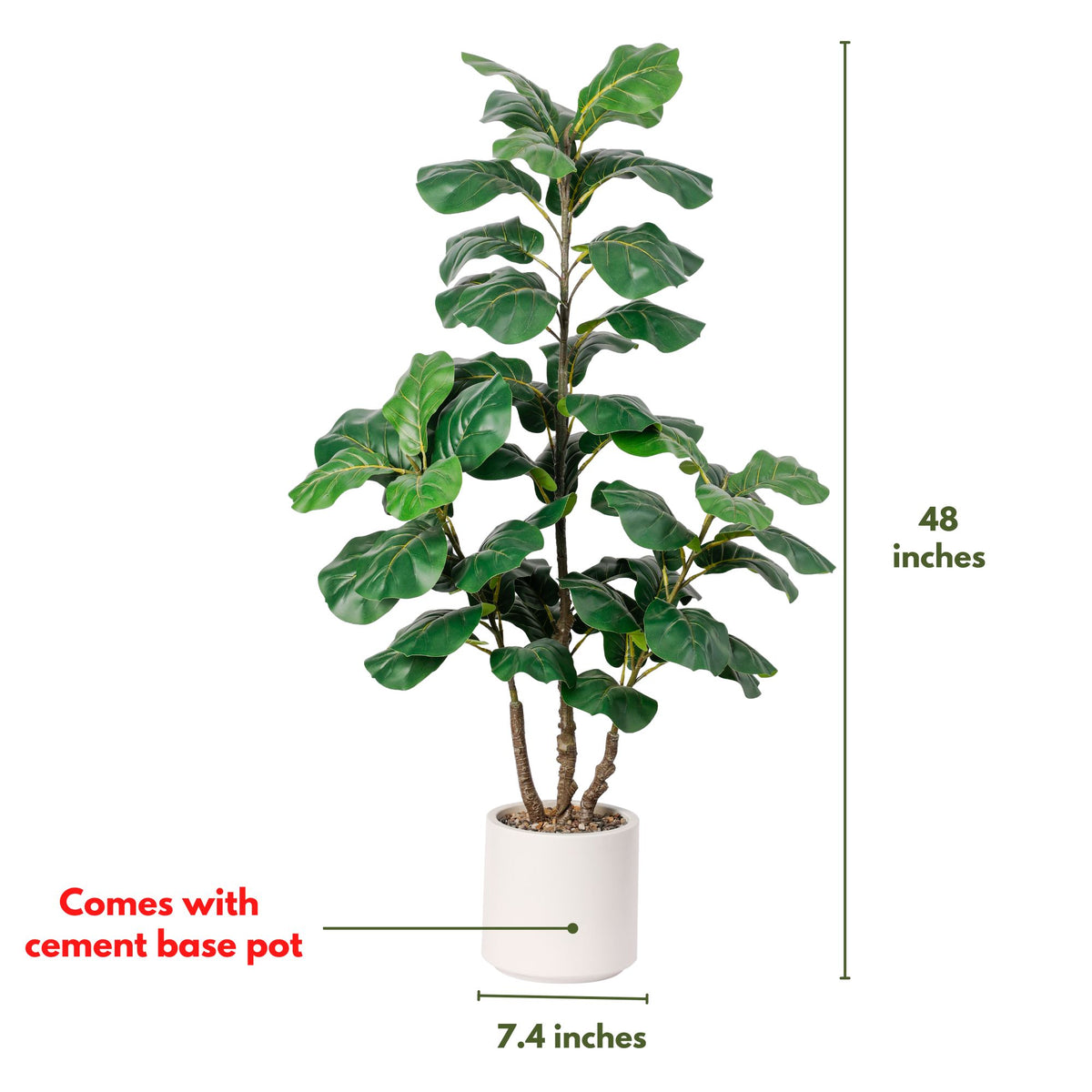 Faux Fiddle Leaf 4 Feet with Pot