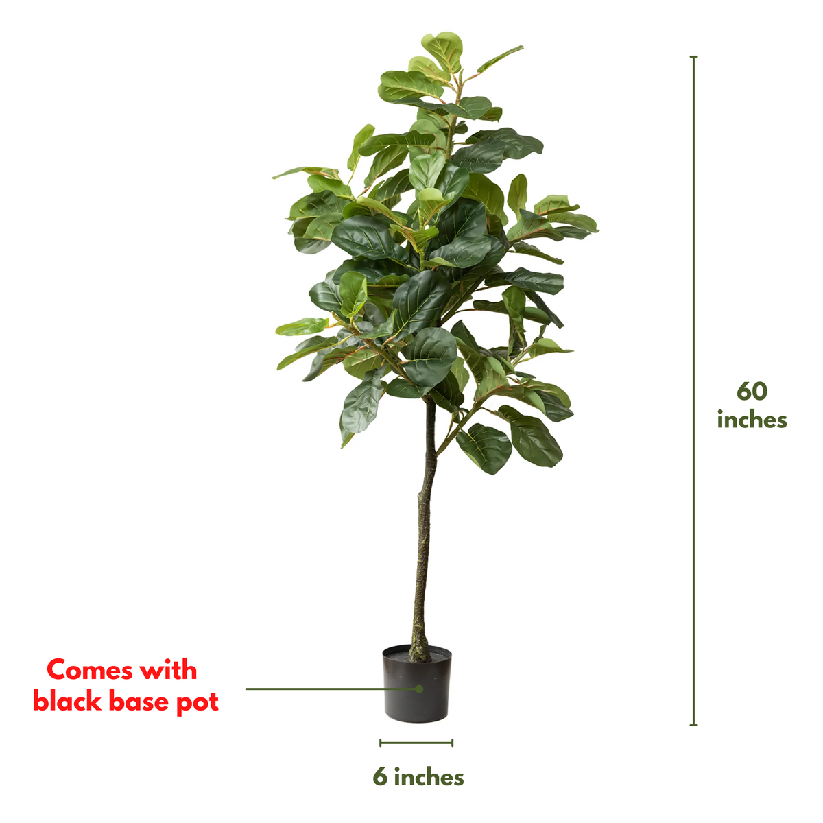 Faux Fiddle Leaf Fig Tree 5 Feet