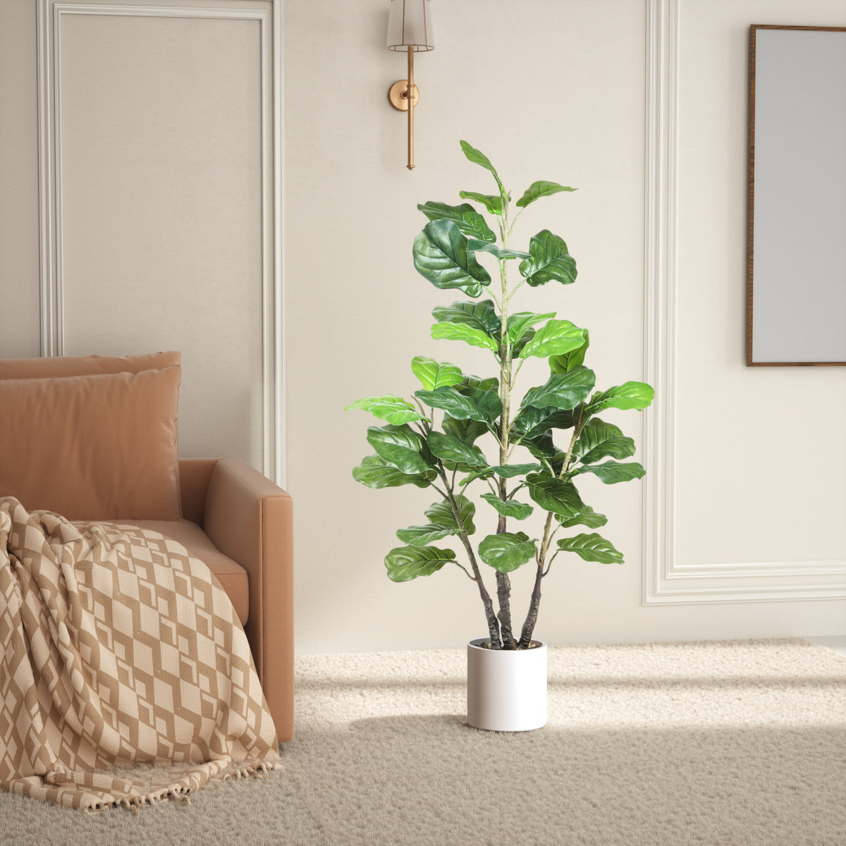 Fiddle Leaf with Ceramic Pot 5 feet