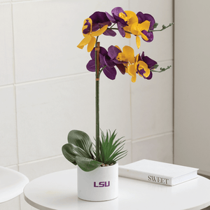 LSU Tigers Faux Orchid Plant