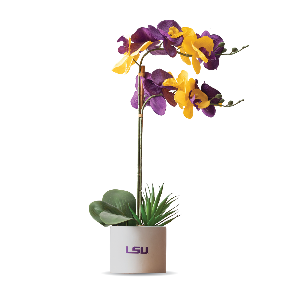 LSU Tigers Faux Orchid Plant