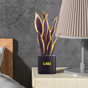LSU Tigers Faux Snake Plant & Orchid