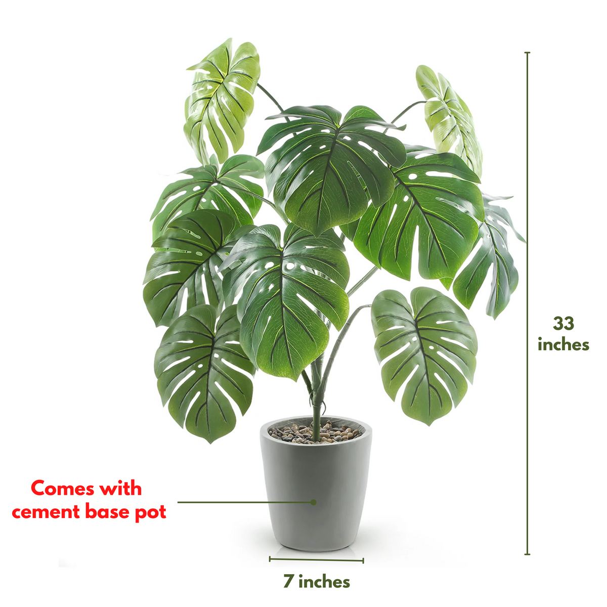 Faux Monstera 2.5 Feet with Pot