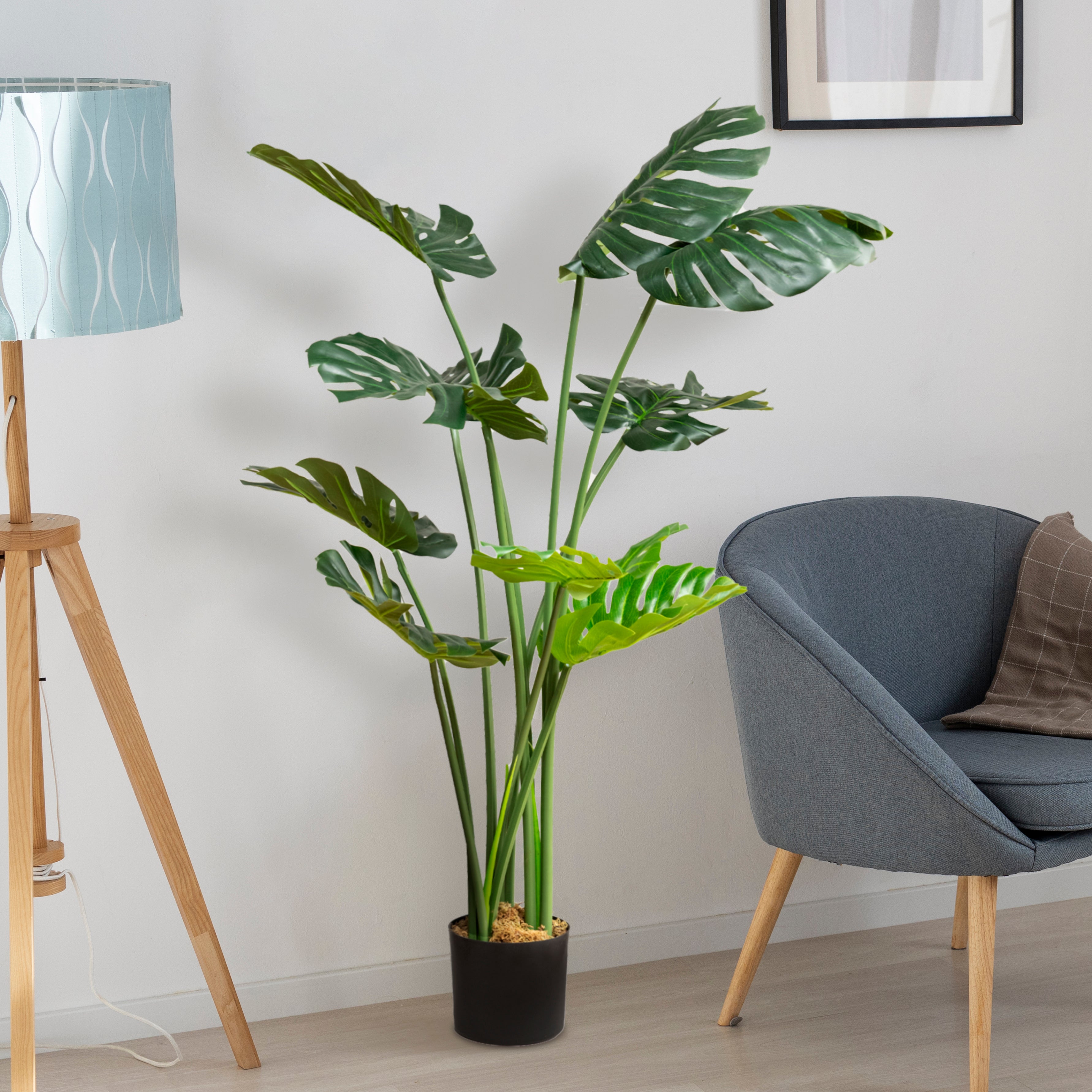 monstera faux plant Faux Monstera Plant 4 feet