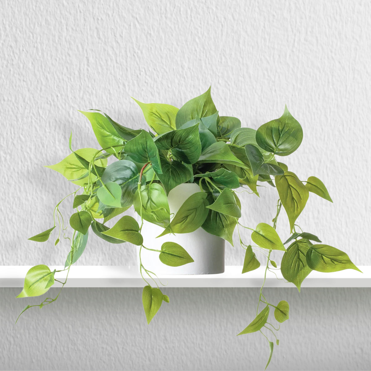 Artificial Pothos Plant in White Pot